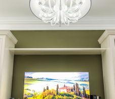 Настенные полки, Полка Гранд / Ливерпуль СБ-3518 Дуб Приморский Белый/МДФ Классика Светлый