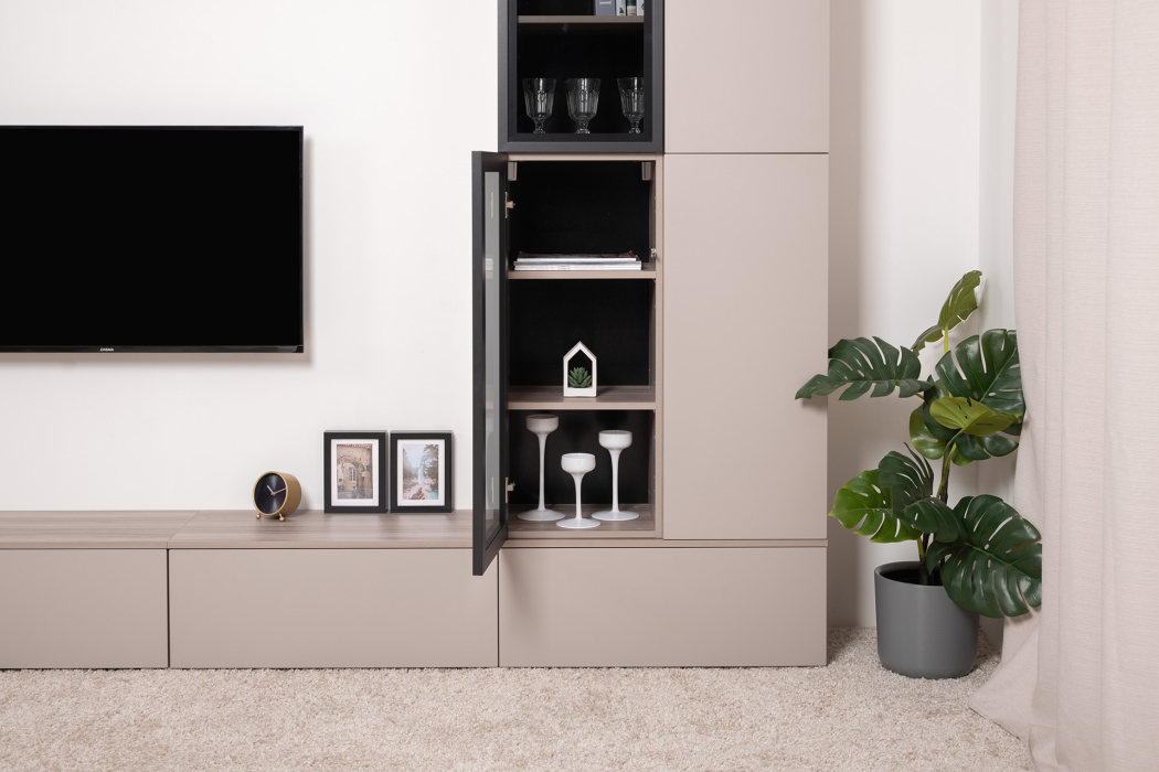 Настенные полки, Шкаф-витрина навесной Роквуд 16.322.02