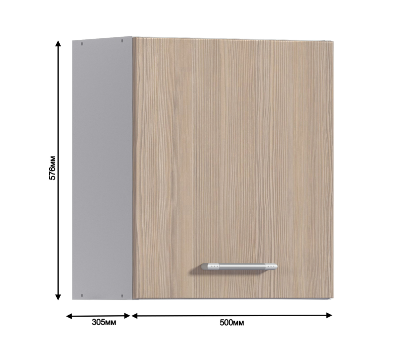 , Полка Виктория ЛП-50 Белый/Сосна Авола Шампань