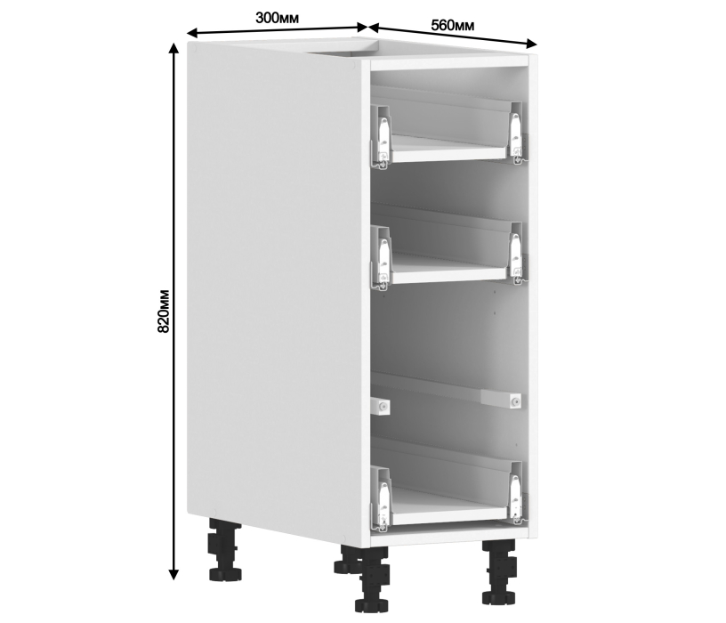 Квадро, Квадро стол 3 ящ 40х82 см