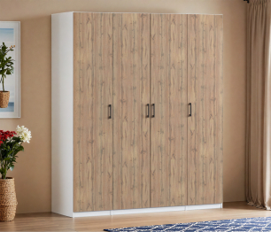 Шкаф четырехдверный Макс 2000 мм, вариант №3 (ЛДСП)