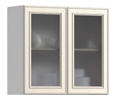 Классика, Классика шкаф навесной со стеклом 2 дв 80х72 см