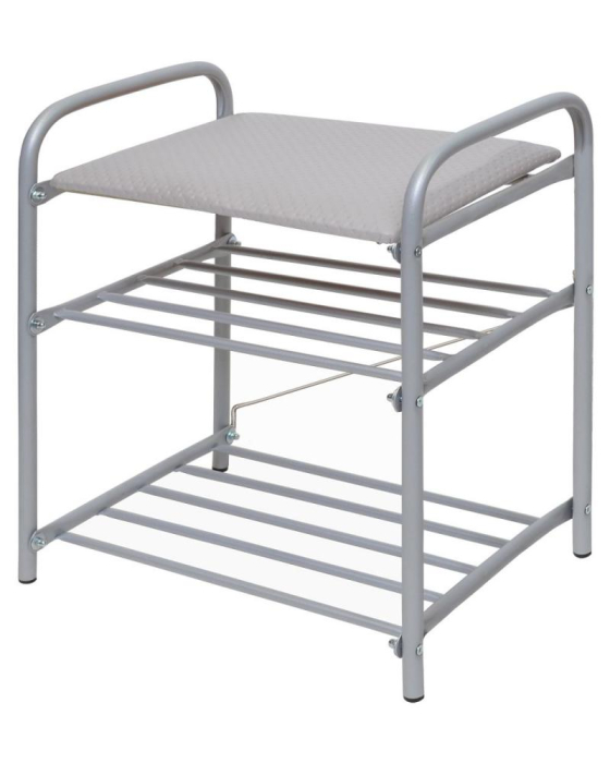 Банкетки, Банкетка 1 с мягким сидением, винилискожа, разборная (500х330х440мм, 2 полки)