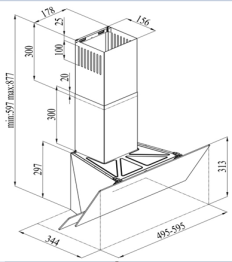 Кухонная вытяжка Oriole White 50