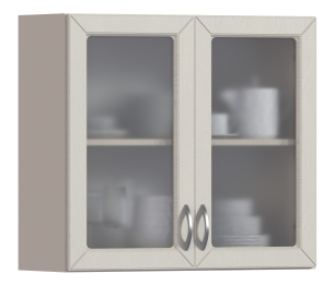 Сити шкаф навесной со стеклом 2 дв 80х72 см