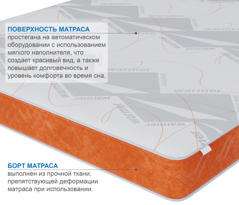 1600 x 2000, Матрас Сити-Мадрид в чехле Warmer 1600х2000
