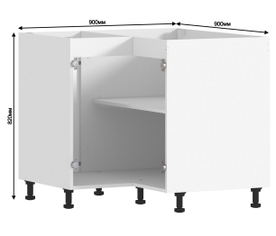 Шкаф-Стол Регина РСУР/1-90 угл равнст Белый