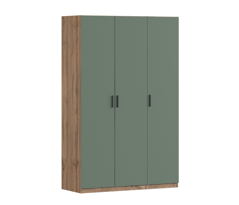 Для одежды, Шкаф трехдверный Макс 1500 мм, вариант №3 (ЛДСП, корпус дуб вотан)