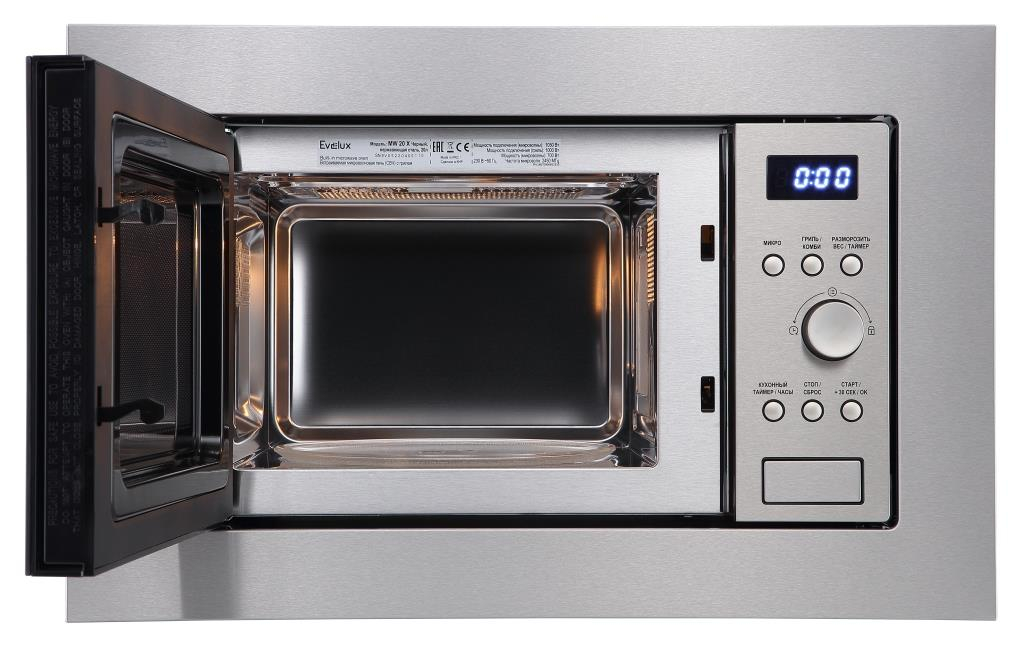 Встраиваемые микроволновые печи, Встраиваемая микроволновая печь EVELUX MW 20 X