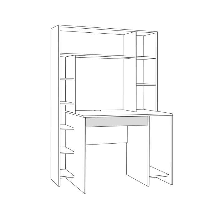 Прямые компьютерные столы, Стол компьютерный Комфорт 12.71, гикори рокфорд натуральный, сатин