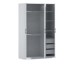 Шкаф трехдверный Макс 1500 мм, вариант №2 (ЛДСП)