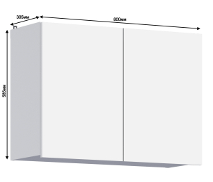 Леон шкаф навесной 2 дв 80х59 см