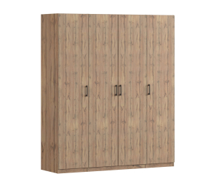 Шкаф четырехдверный Макс 2000 мм, вариант №3 (ЛДСП, корпус дуб вотан)