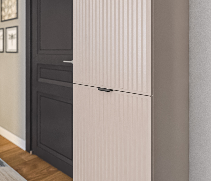 Шкафы пеналы, Шкаф-пенал Турин СБ-3568 Кашемир серый/МДФ Кашемир