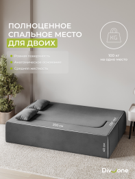 Бескаркасный диван-кровать "Дадли ЛАЙТ" 1950*1050мм. велюр