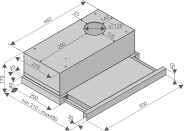 Кухонная вытяжка Helena Silver 60