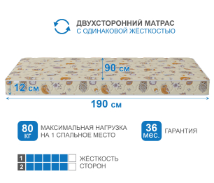 Столлайн / Матрас Здоровый сон-Дельфин 900х1900