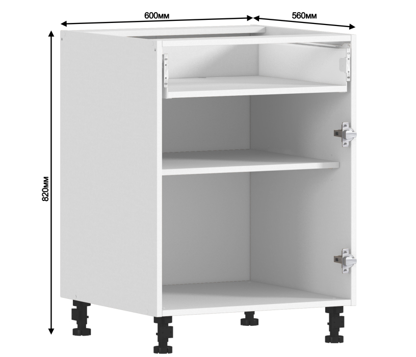 Корпус, Регина корпус для стола 1 ящ 1 дв 60х82 см