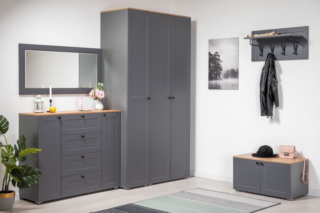 Настенные, Вешалка Остин 15.12, серый графит