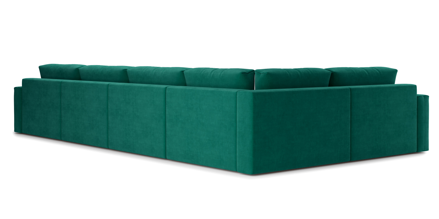 Диваны угловые в гостиную, Диван П-образный Кастел