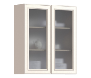 Классика шкаф навесной со стеклом 2 дв 80х93 см